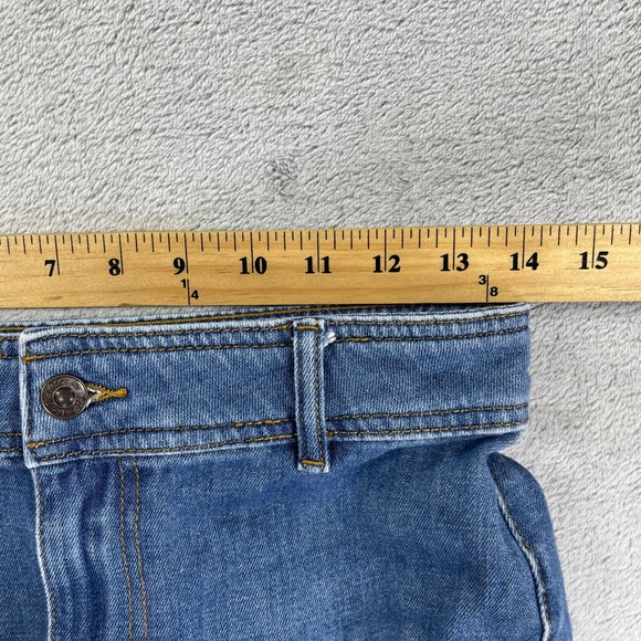 Free People Jeans Women 28 Blue Just Float On Flare High Rise Raw Hem - Picture 11 of 16